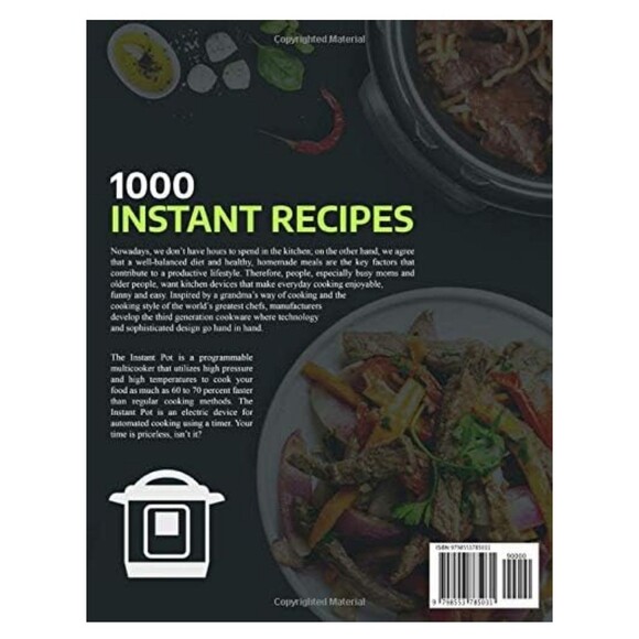 The Complete Instant Pot Cookbook 1000 Recipes: For Your Pressure Cooker Meals - Picture 2 of 4